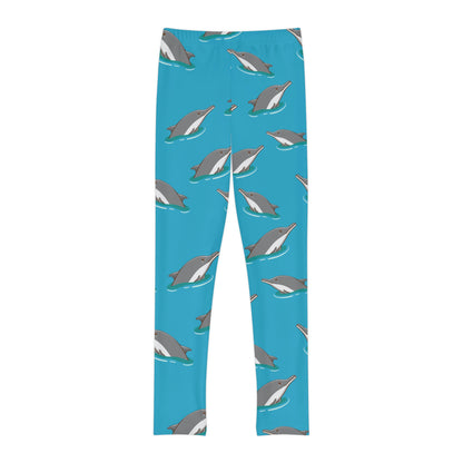 Dolphin, Ocean, Beach Youth Leggings,  One of a Kind Gift - Unique Workout Activewear tights for  kids fitness, Daughter, Niece  Christmas Gift