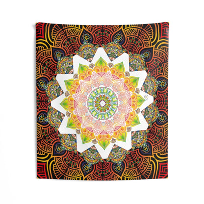 Mandala Tapestry for Contemporary Home Decor . Inspirational Wall Hanging Art for Baby Nursery, Dorm room, Coastal Home . Housewarming Gift