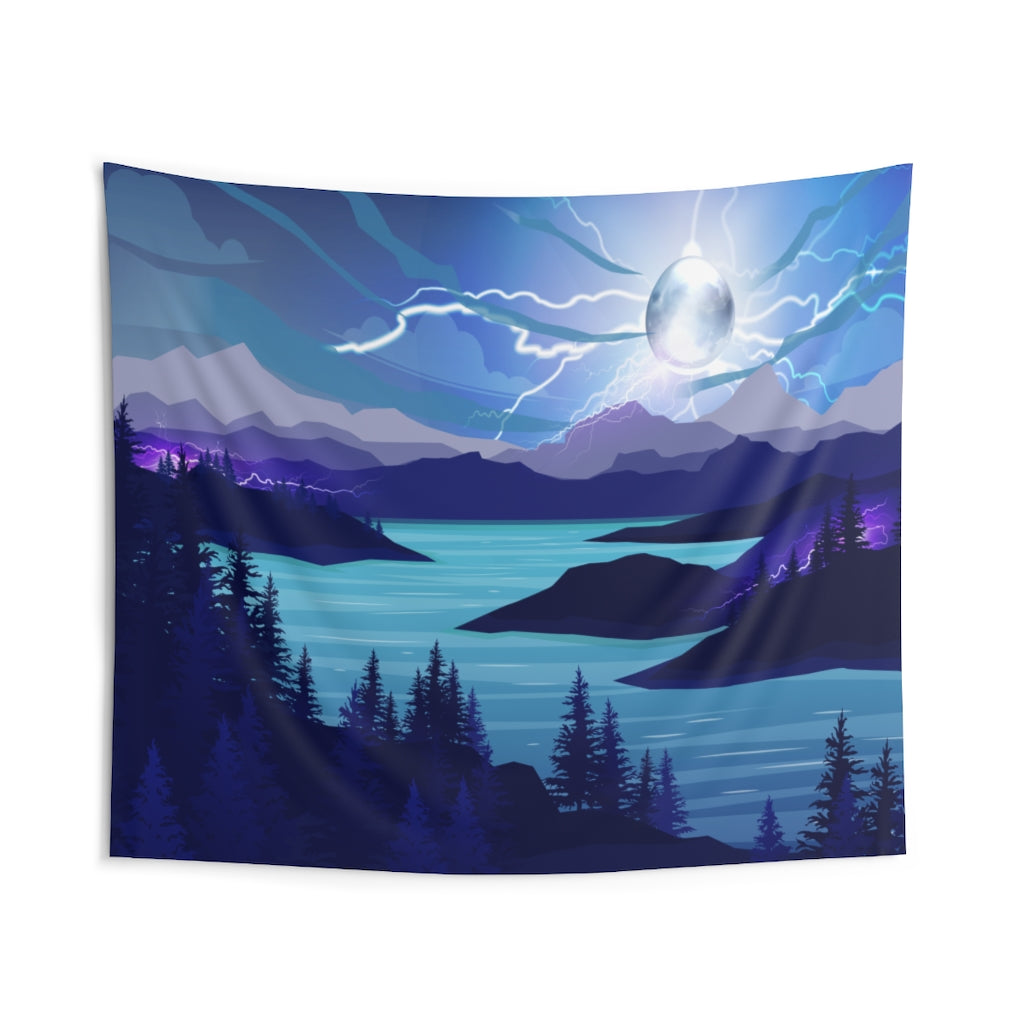 Celestial Moon Tapestry Contemporary Home Decor . Inspirational Wall Hanging Art for Baby Nursery, Dorm room, Coastal Home . Housewarming Gift