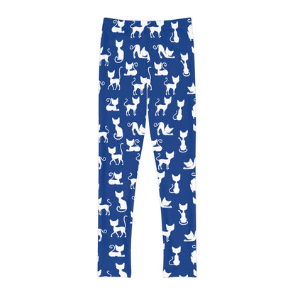 Cat Lovers Youth Leggings,  One of a Kind Gift - Unique Workout Activewear tights for  kids Fitness , Daughter, Niece  Christmas Gift