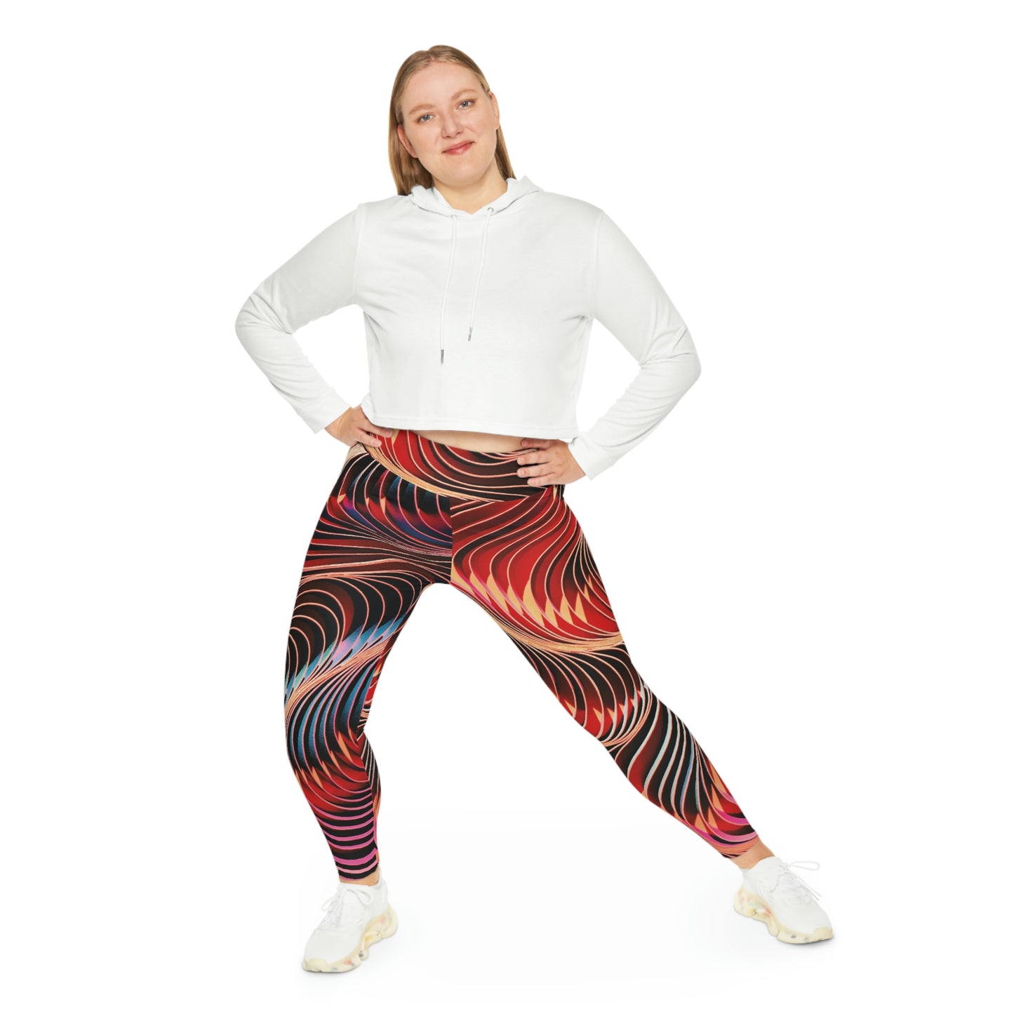 Abstract Plus Size One of a Kind Workout Activewear for Wife Fitness, Best Friend, mom and me tights Christmas Gift