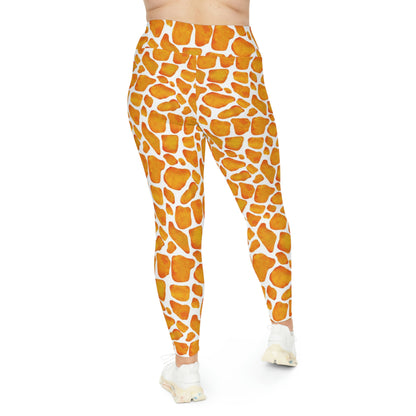 Giraffe Plus Size Leggings animal kingdom, One of a Kind Workout Activewear for Wife Fitness, Best Friend, mom and me tights Christmas Gift