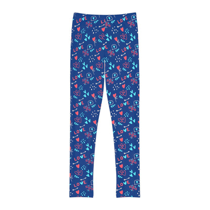 Valentine Youth Leggings,  One of a Kind Gift - Unique Workout Activewear tights for  kids fitness, Daughter, Niece  Christmas Gifts
