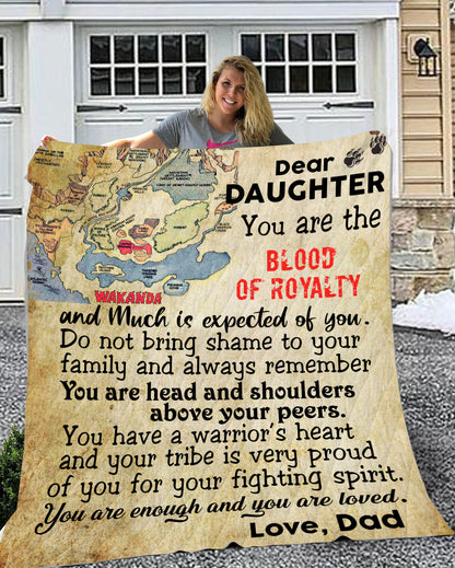 Wakanda Royalty Sherpa Fleece Blanket 60 X 80 (Daughter from Dad)