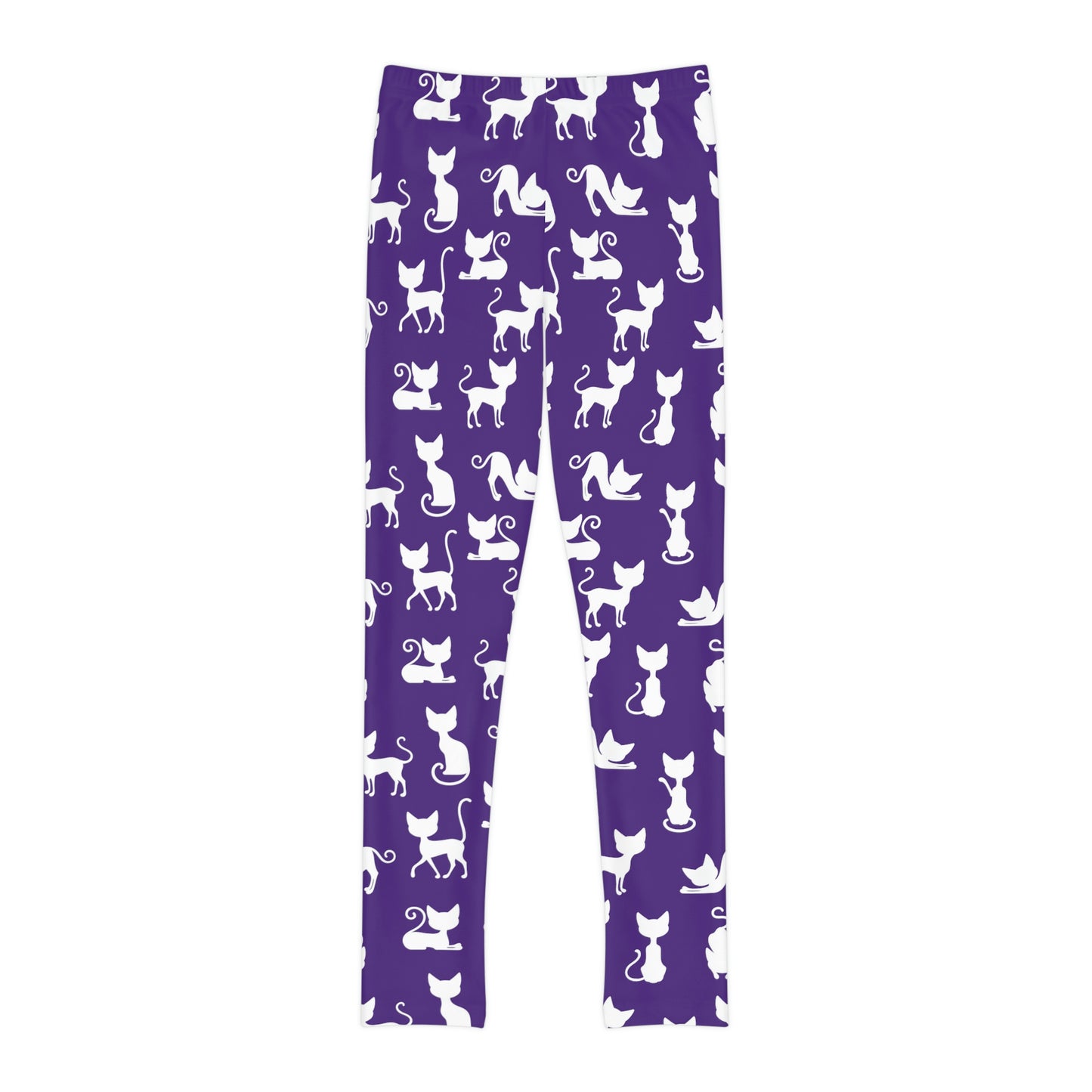 Cat Lovers Cute Summer Youth Leggings, One of a Kind Gift - Workout Activewear tights for kids, Granddaughter, Niece Christmas Gift