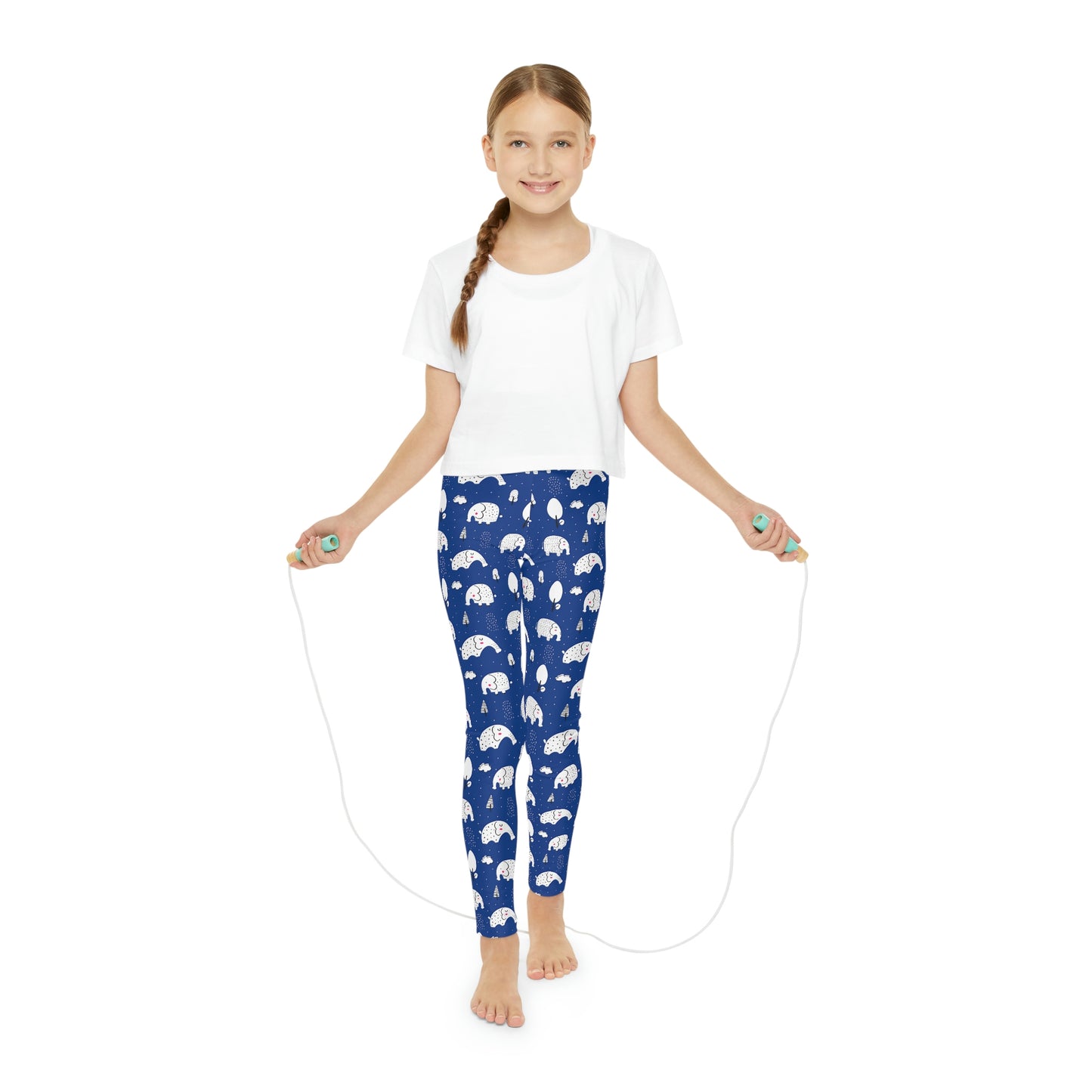 Elephant Youth Leggings,  One of a Kind Gift - Unique Workout Activewear tights for  kids Fitness , Daughter, Niece  Christmas Gift