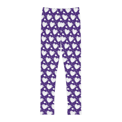 Valentine Cute Summer Youth Leggings, One of a Kind Gift - Workout Activewear tights for kids, Granddaughter, Niece Christmas Gift
