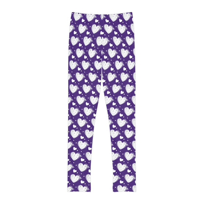 Valentine Cute Summer Youth Leggings, One of a Kind Gift - Workout Activewear tights for kids, Granddaughter, Niece Christmas Gift