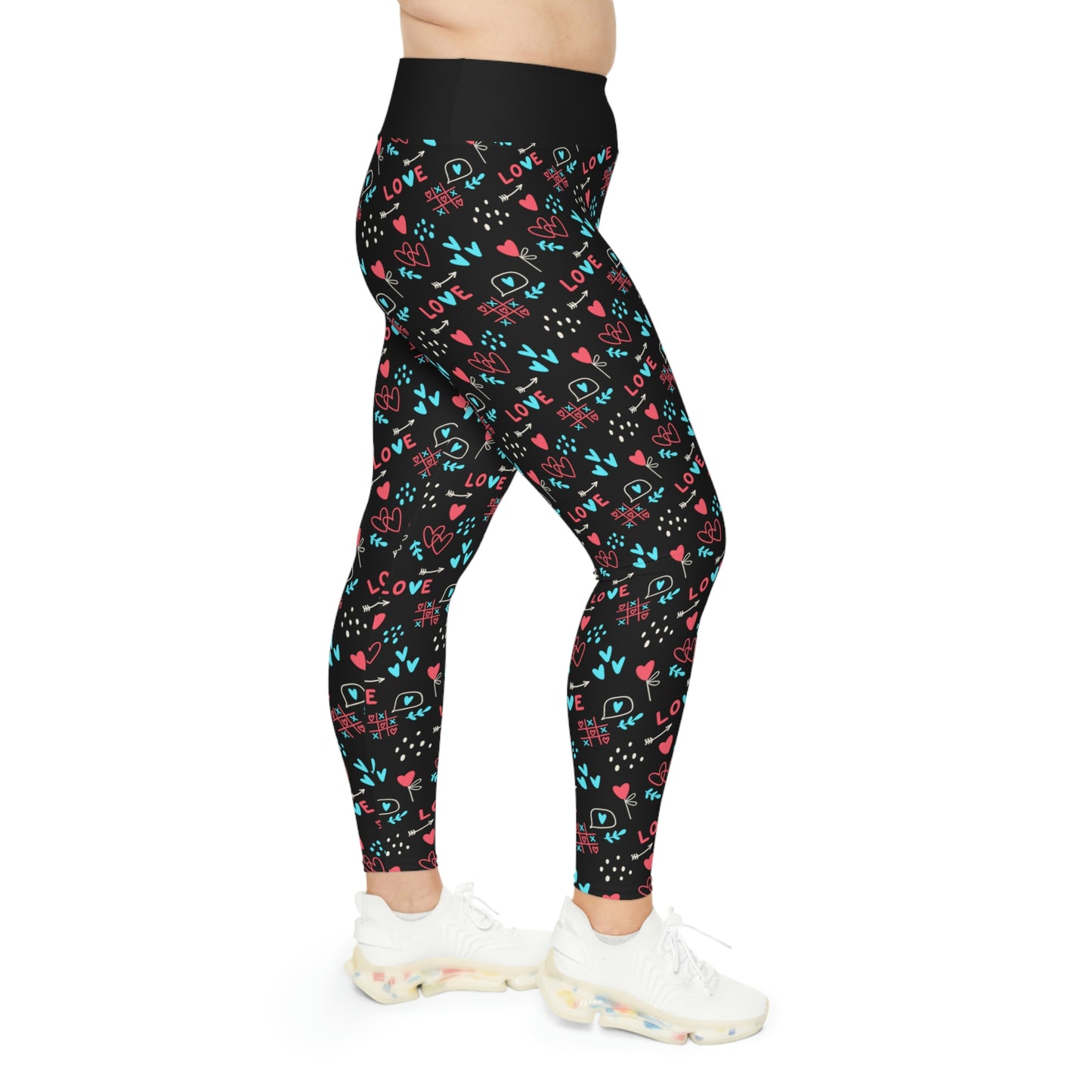 Valentines Day Gift For Her Plus Size Leggings . One of a Kind Workout Activewear tights for Mothers Day, Girlfriend, Gift for Her