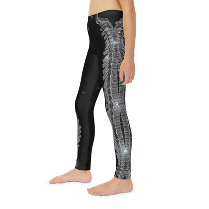 Spine Anatomy Youth Leggings, One of a Kind Gift - Workout Activewear tights for kids, Granddaughter, Niece Christmas Gift