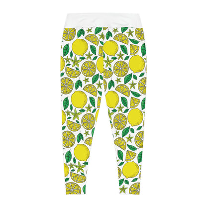 Lemon Summer Plus Size Leggings One of a Kind Unique Workout Activewear tights for Mom fitness, Mothers Day, Girlfriend Christmas Gift