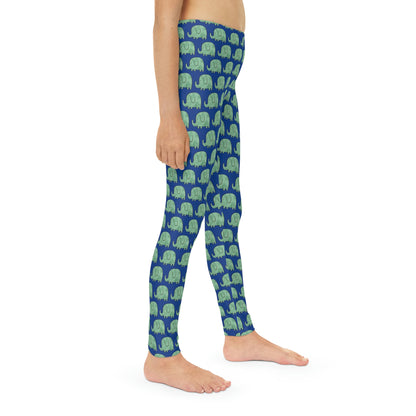 Elephant animal kingdom, Safari Youth Leggings,  One of a Kind Gift - Unique Workout Activewear tights for kids, Daughter, Niece  Christmas Gift