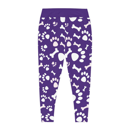 Dog Mom Plus Size Leggings One of a Kind Gift - Unique Workout Activewear tights for Mom fitness, Mothers Day, Girlfriend Christmas Gift