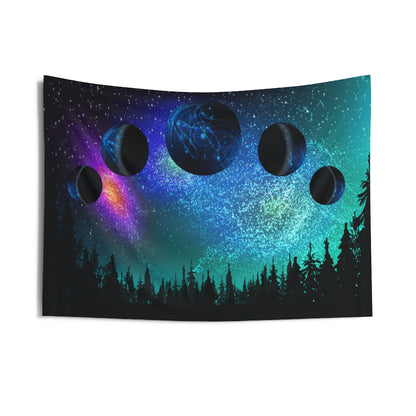 Moon Phase Contemporary Home Decor . Galaxy Wall Hanging Art for Baby Nursery, Dorm room, Coastal Home . Housewarming Gift