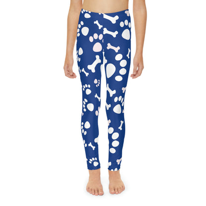 Pawsome, Dog Lovers Cute Summer Youth Leggings, One of a Kind Workout Activewear tights for kids, Granddaughter, Niece Christmas Gift
