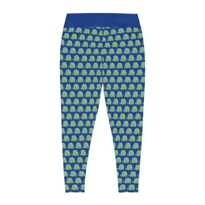 Elephant Plus Size Leggings animal kingdom, One of a Kind Workout Activewear for Wife Fitness, Best Friend, mom and me tights Christmas Gift