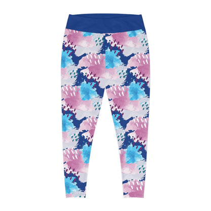 Tye Dye Plus Size Leggings One of a Kind Gift - Unique Workout Activewear tights for Mom fitness, Mothers Day, Girlfriend Christmas Gift