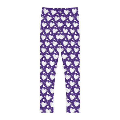 Valentine Cute Summer Youth Leggings, One of a Kind Gift - Workout Activewear tights for kids, Granddaughter, Niece Christmas Gift