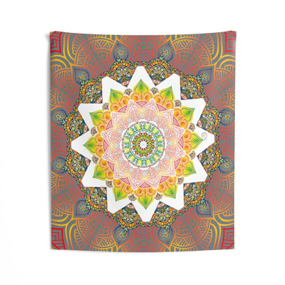 Mandala Tapestry for Contemporary Home Decor . Inspirational Wall Hanging Art for Baby Nursery, Dorm room, Coastal Home . Housewarming Gift