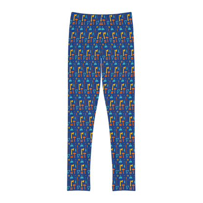 Construction tools Youth Leggings,  One of a Kind Gift - Unique Workout Activewear tights for  kids Fitness , Daughter, Niece  Christmas Gift