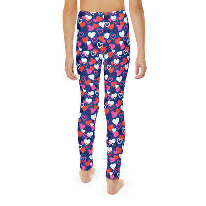 Valentine Youth Leggings,  One of a Kind Gift - Unique Workout Activewear tights for  kids fitness, Daughter, Niece  Christmas Gifts