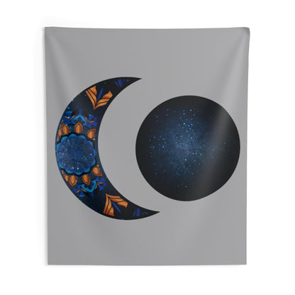 Moon Phase Tapestry Contemporary Home Decor . Galaxy Wall Hanging Art for Baby Nursery, Dorm room, Coastal Home . Housewarming Gift