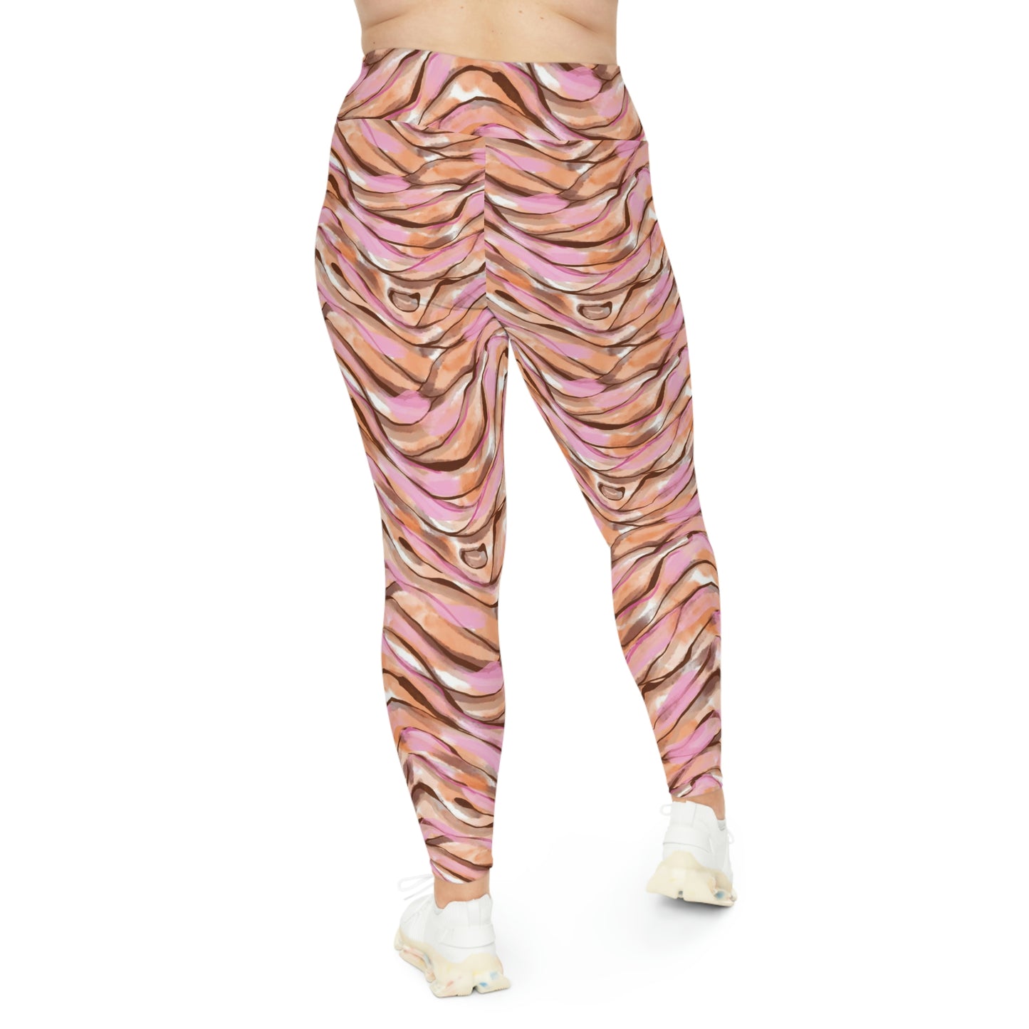 Plus Size Tiger Print Leggings, One of a Kind Gift - Workout Activewear  for Wife Fitness, Best Friend, mom and me tights Christmas Gift