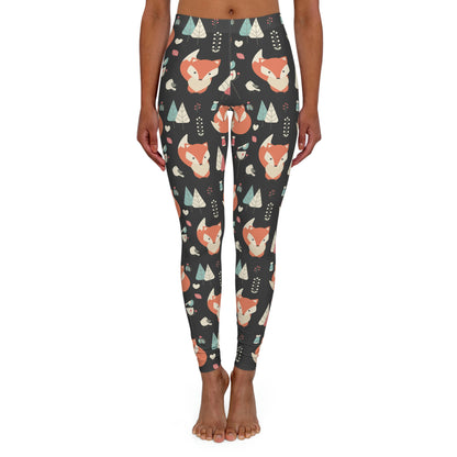 Fox Safari Animal Kingdom  Women Leggings . One of a Kind Workout Activewear tights for Mothers Day, Girlfriend, Gift for Her