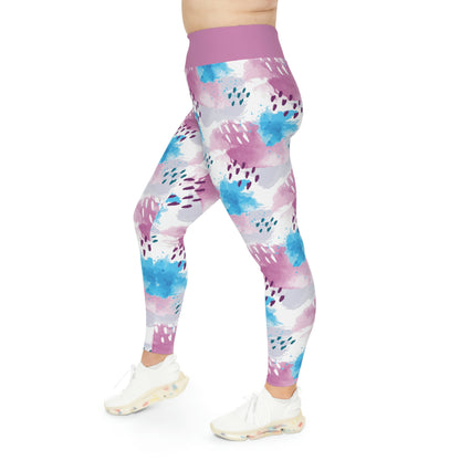 Tye Dye Plus Size Leggings One of a Kind Gift - Unique Workout Activewear tights for Mom fitness, Mothers Day, Girlfriend Christmas Gift
