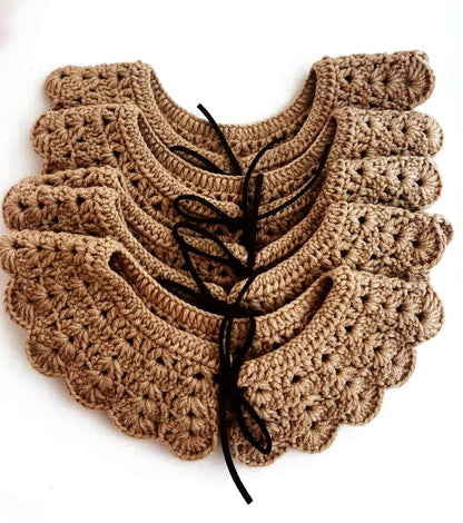 Beige Peter Pan Collar / Crochet Vintage Collar / Baby Crochet Collar / Toddler Vintage Collar / Child Vintage Collar