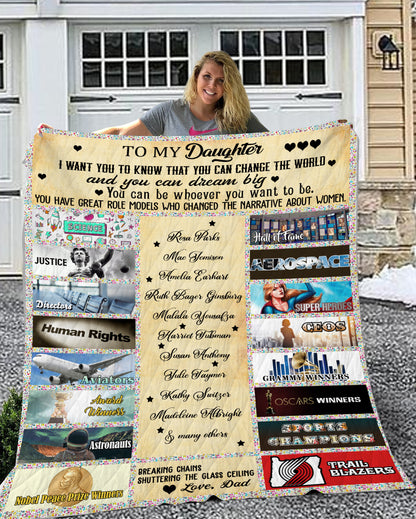 Trailblazers Velveteen Plush Blanket (Daughter From Dad)